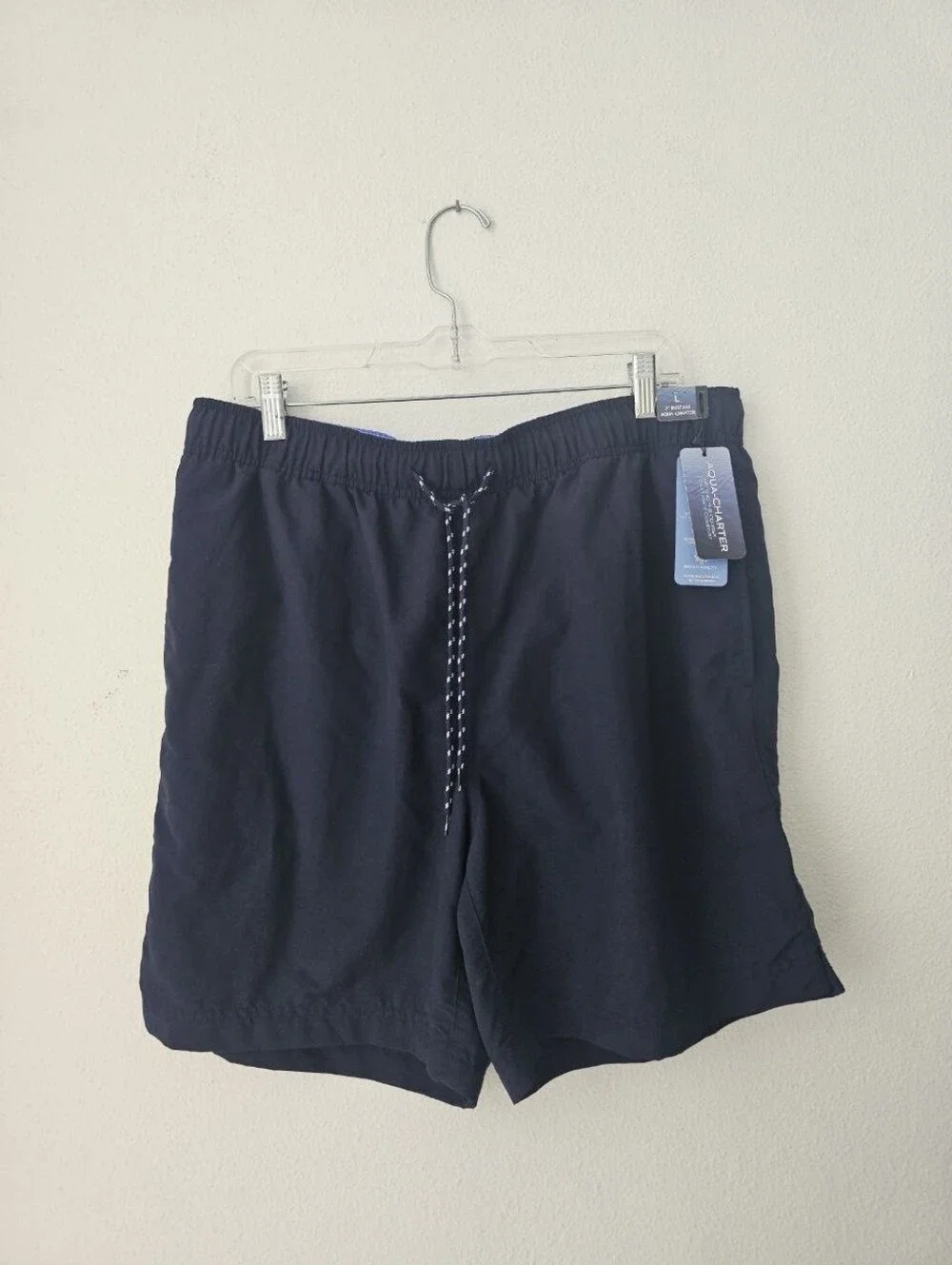 Roundtree & Yorke Aqua-Charter Men’s Swim Trunks – Navy Blue, Size L